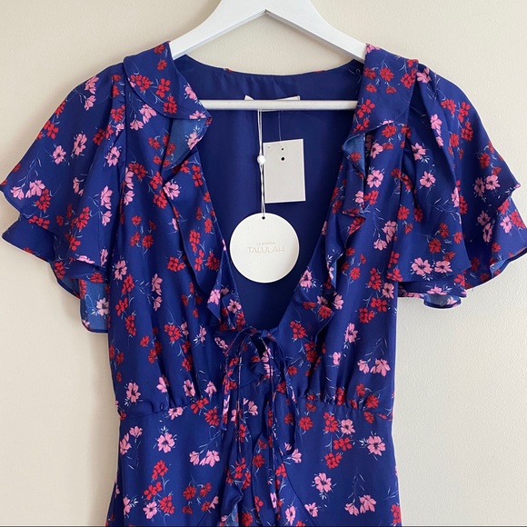 TALULAH The Yearning Ruffle Blue Midi Dress - Picture 11 of 16